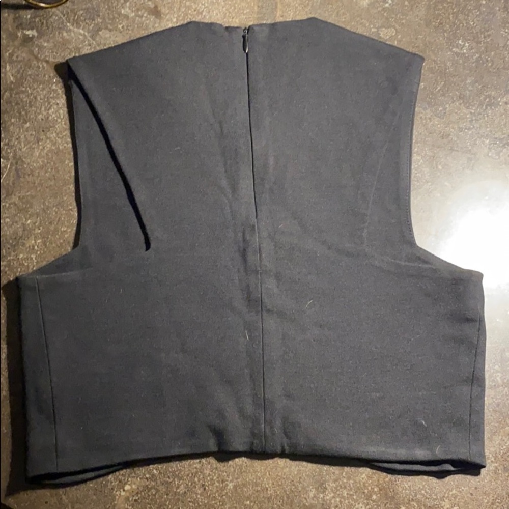 Zara Woman Black Sexy V Crop Top - Picture 5 of 7